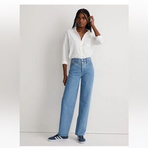 Madewell The Perfect Vintage Wide-Leg Jean in Harding Wash: Button-Fly Edition